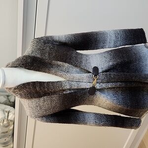 Michaels Gray Cardigan with Gold Clasp